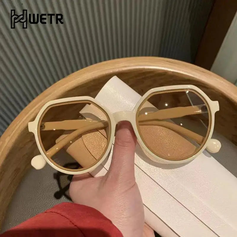 Sunglasses Women Geometry Shape Frame Fashion Glasses Vintage Big Sunshades Shades For Zonnebril Feminino