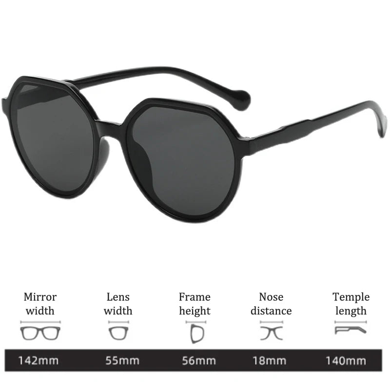 Sunglasses Women Geometry Shape Frame Fashion Glasses Vintage Big Sunshades Shades For Zonnebril Feminino