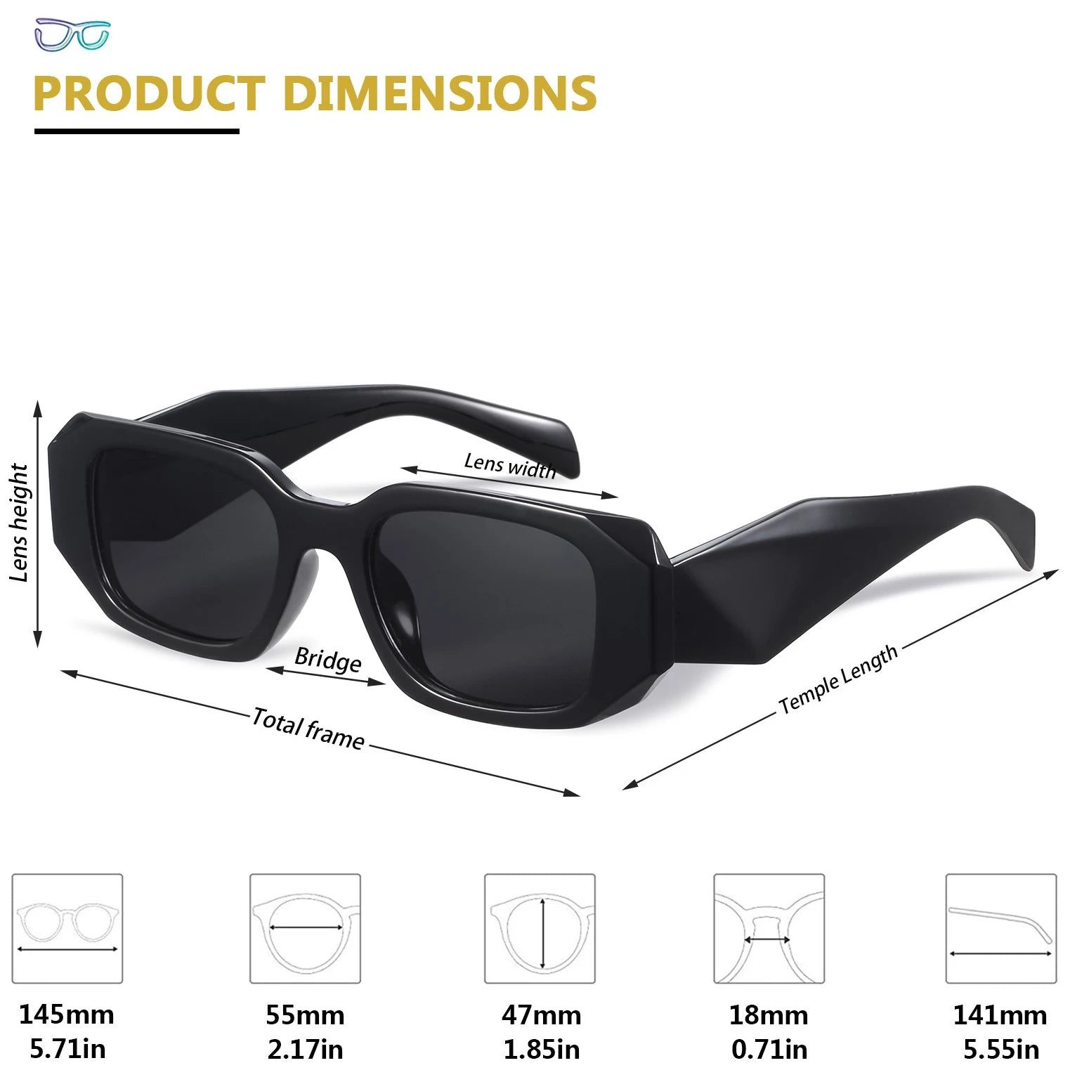 CRIXALIS Rcetangle Polarized Sunglasses Women 2024 Fashion Luxury Brand Sun Glasses Female Retro Shades UV400 zonnebril dames