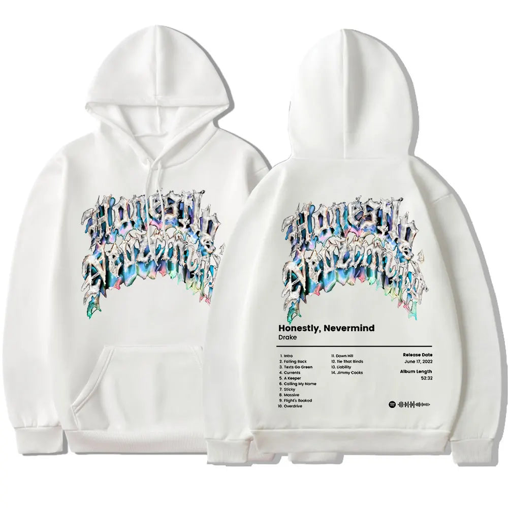 2022 New Rapper Drake Music Album Honestly Nevermind Hoodie  Men/women Casual Sweatshirt Streetwear Fashion Hip Hop Pullovers