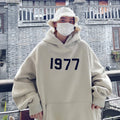 Hoodie Men Autumn New 1977 Printed Coat Loose Harajuku Hooded Pullover Men's Fashion All-match Long-sleeved Men Hoodies