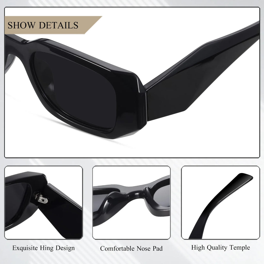 CRIXALIS Rcetangle Polarized Sunglasses Women 2024 Fashion Luxury Brand Sun Glasses Female Retro Shades UV400 zonnebril dames