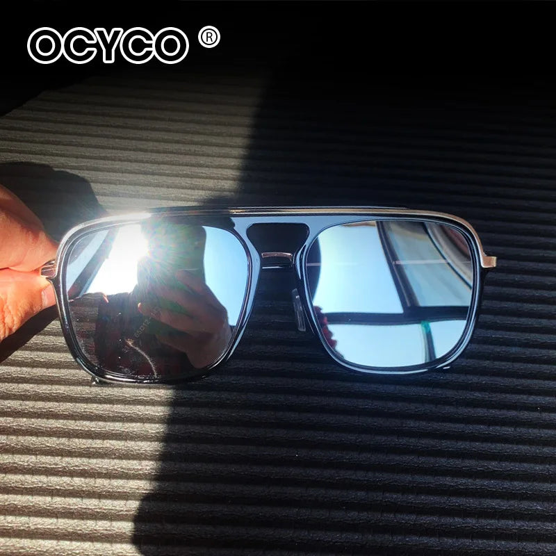 Vintage Sunglasses For Men Retro Anti Glare Driving Sun Glasses Male Fashion Square Shades UV400 Zonnebril Heren