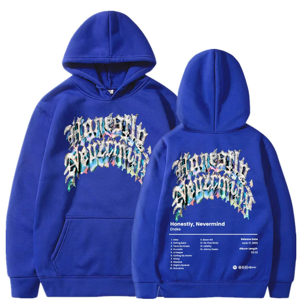 2022 New Rapper Drake Music Album Honestly Nevermind Hoodie  Men/women Casual Sweatshirt Streetwear Fashion Hip Hop Pullovers