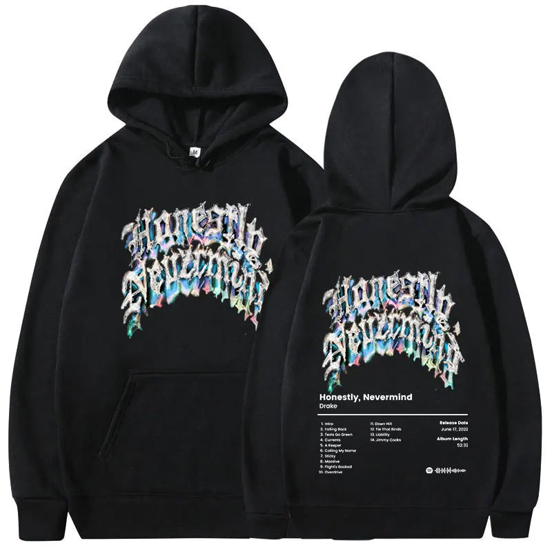 Rapper Drake Music Album Cover Graphic Hoodies Men's Fashion Hip Hop Vintage Sweatshirts Autumn/Winter Fleece Warm Pullovers Y2k